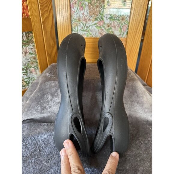 CROCS Classic Kadee Solid Black Ballet Flats Slip On Shoes Sandals Womens Sz 10 - Picture 4 of 8